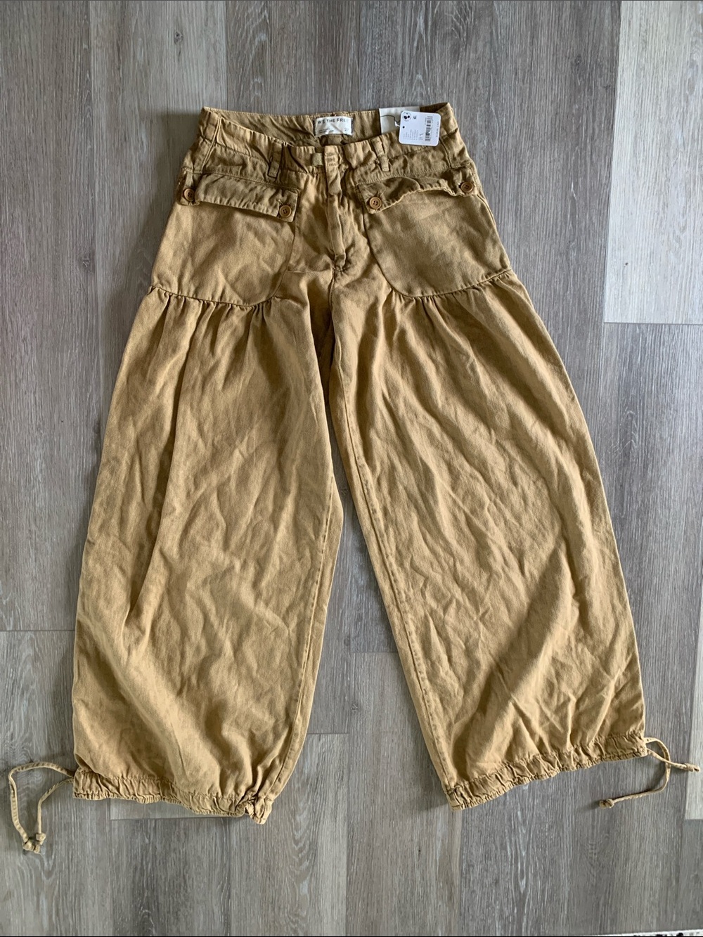 Free People Lotus Balloon Jeans NWT Mustard - Picture 5 of 10